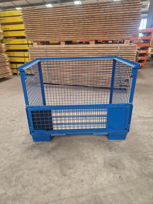 Gitterbox 1240x835x970mm blauw gebruikt (A-grade), Zakelijke goederen, Kantoor en Winkelinrichting | Magazijn, Stelling en Opslag