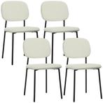 TRUUSK Set van 4 Eetkamerstoelen - Fluweelachtige uitstralin, Verzenden, Nieuw