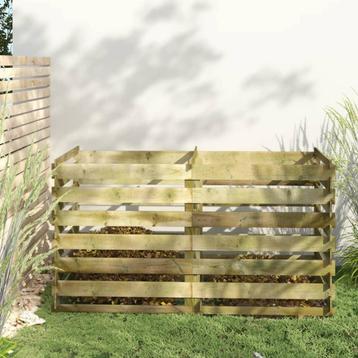 vidaXL Compostbak met latten geïmpregneerd grenenhout, Verzenden
