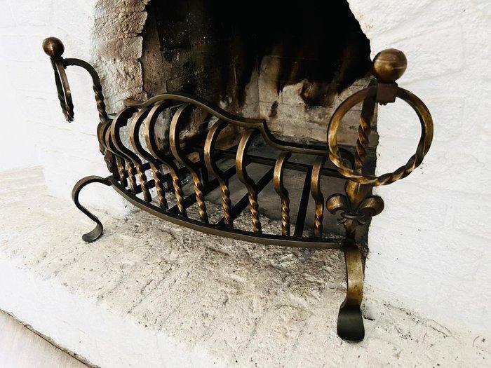 Openhaard accessoire - Smeedijzer - fleur-de-lis ornamenten, Antiek en Kunst, Antiek | Overige Antiek