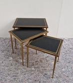 Maison Jansen - Set van drie lederen tafels - (in the manner