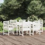 vidaXL 7-delige Tuinset massief grenenhout wit, Tuin en Terras, Tuinsets en Loungesets, Verzenden, Nieuw, Tuinset