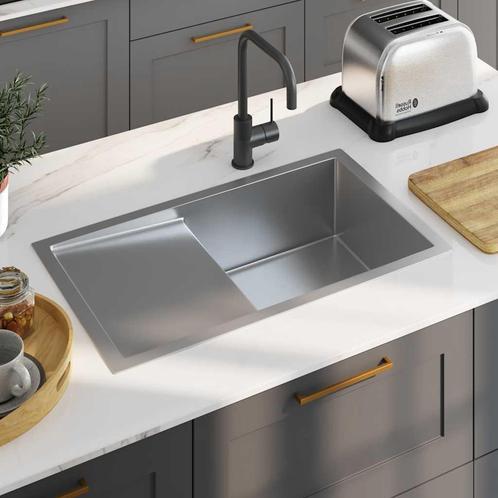 vidaXL Gootsteen handgemaakt roestvrij staal, Huis en Inrichting, Keuken | Keukenelementen, Nieuw, Verzenden