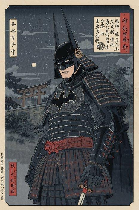 Sato Hageshi - Black Ronin of Justice - Batman - Signed and, Antiek en Kunst, Kunst | Designobjecten