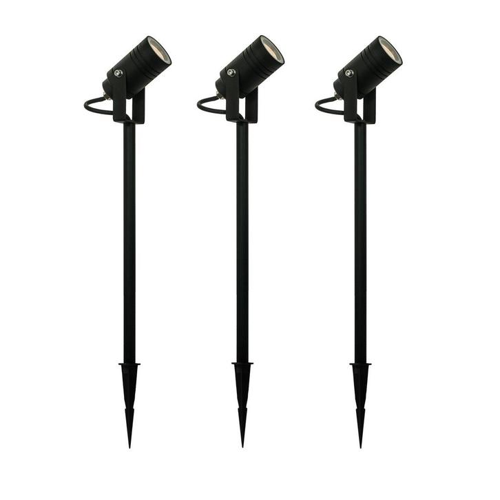 Tuinspots Tuinspot zwart Beamy L set 3 stuks Tuinverlichting, Tuin en Terras, Buitenverlichting, Verzenden
