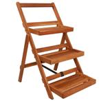 vidaXL Plantenstandaard 3-laags 50x63x80 cm massief, Tuin en Terras, Verzenden, Nieuw