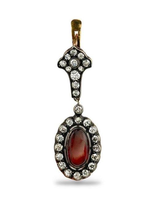 Oorbellen - 14 karaat Geel goud, Prachtige antieke Russische, Handtassen en Accessoires, Oorbellen