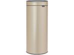 Brabantia Touch Bin Prullenbak - 30 liter - Metallic Gold, Verzenden, Zo goed als nieuw