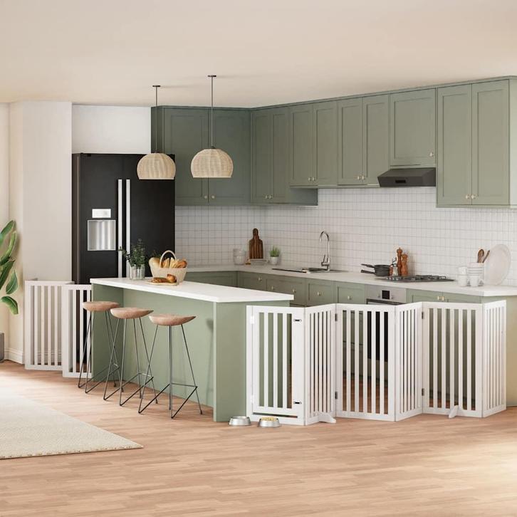 vidaXL Hondenhek inklapbaar met deur 12 panelen 600cm, Dieren en Toebehoren, Hondenbenches, Nieuw, Verzenden