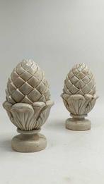 sculptuur, Coppia di pigne francesi - 24 cm - marmerstof