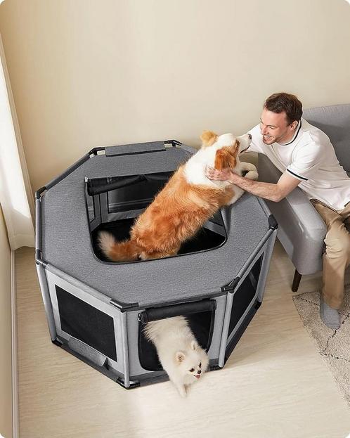 FEANDREA Puppy ren - hondenkooi - puppy kooi - 112 x 112 x, Dieren en Toebehoren, Honden-accessoires, Verzenden