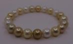 Armband Gouden en witte South Sea parels - 8x10mm, Handtassen en Accessoires, Nieuw