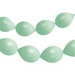 Mintgroene Ballonnenslinger Powder Pistache 3m 8st, Verzenden, Nieuw