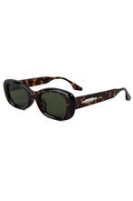 Zonnebril Y2K Rond Cat Eye Tortoise Bruin Montuur G15 Groene, Ophalen of Verzenden, Nieuw, Bruin