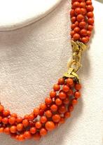Collier - 18 carats Or jaune Corail - Rosso Sardegna