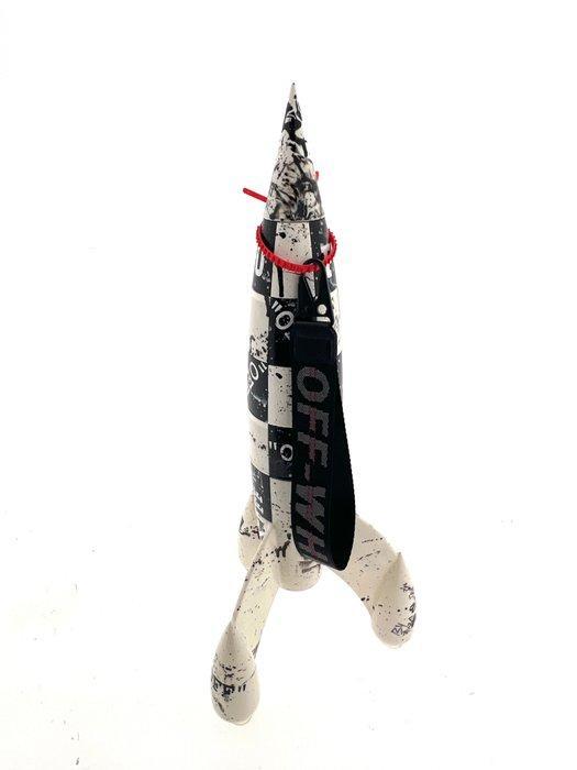 ZizaArt (XXI) - Space Rocket Off White XL, Antiek en Kunst, Kunst | Designobjecten