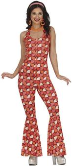 Disco 70S Jumpsuit Dames Retro, Kleding | Dames, Verzenden, Nieuw
