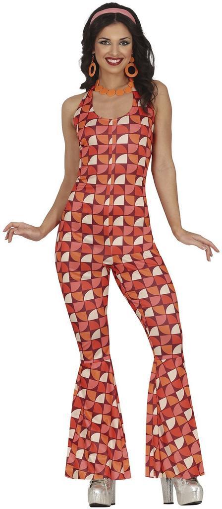 Disco 70S Jumpsuit Dames Retro, Kleding | Dames, Carnavalskleding en Feestkleding, Nieuw, Verzenden