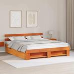 vidaXL Bedframe met lade Wasbruin 200 x 200 cm Massief, Verzenden, Nieuw