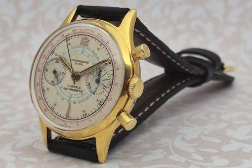 Chronographe Suisse - Cal. Landeron 248 - JUMBO - Zonder, Handtassen en Accessoires, Horloges | Heren