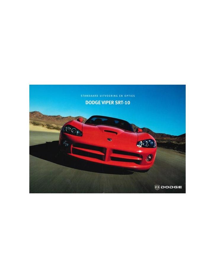 2005 DODGE VIPER SRT-10 BROCHURE NEDERLANDS, Boeken, Auto's | Folders en Tijdschriften