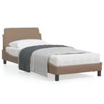 vidaXL Cadre de lit avec tête de lit Cappuccino 90x200, Neuf, Verzenden