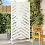 vidaXL Privacy Screen Wit 100x50x180 cm Staal, Tuin en Terras, Verzenden, Nieuw