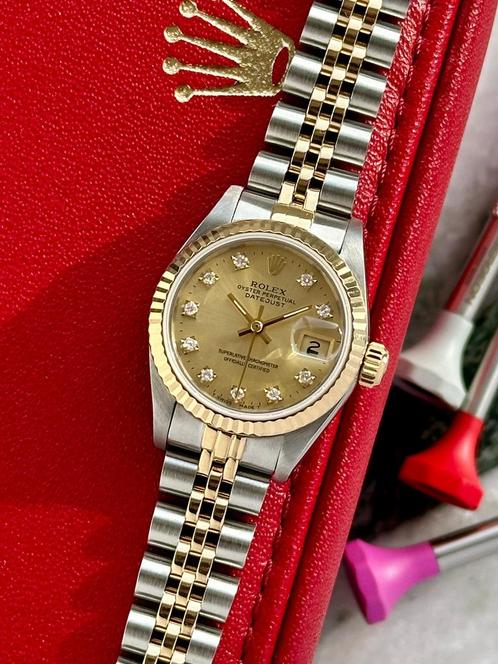 Rolex Lady-Datejust 26 69173G uit 1989, Bijoux, Sacs & Beauté, Montres | Femmes, Envoi