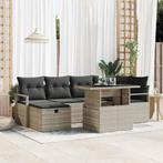 vidaXL 7-delige lounge set voor in de tuin met kussens in, Verzenden, Nieuw