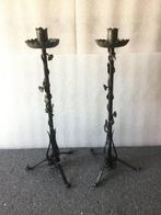Kaarsenhouder (2) - Smeedijzer - Altaarkandelaars, Antiek en Kunst