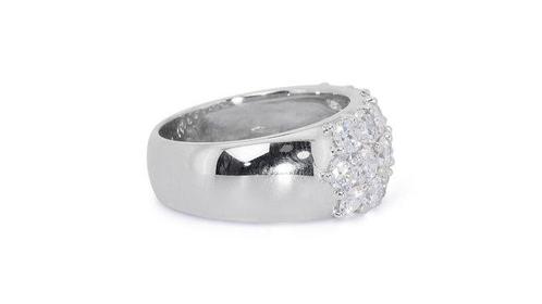 Bague - 18 carats Or blanc - 2.20ct. tw. Diamant (Naturelle), Handtassen en Accessoires, Ringen