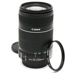 Canon EF-S 55-250mm F/4-5.6 IS II Telelens met filter, Nieuw