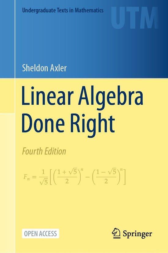 Undergraduate Texts in Mathematics- Linear Algebra Done, Livres, Langue | Anglais, Envoi
