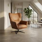 Leren draaifauteuil Leaf, Huis en Inrichting, Eigentijds, Klassiek, Modern, Romantisch, Vintage, Nieuw, Ophalen of Verzenden, 75 tot 100 cm