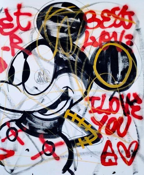 LACRISS (1990) - Michey e Minnie + Super Love + XL, Antiek en Kunst, Kunst | Schilderijen | Modern