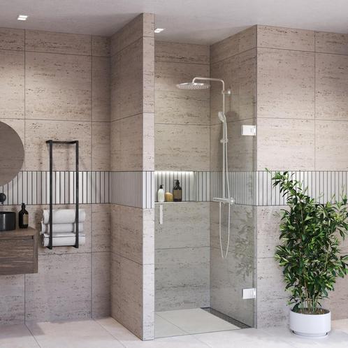 Douchedeur BWS Portos Profielloos RVS Look 90x200 cm Helder, Doe-het-zelf en Bouw, Sanitair, Douche, Nieuw, Ophalen of Verzenden
