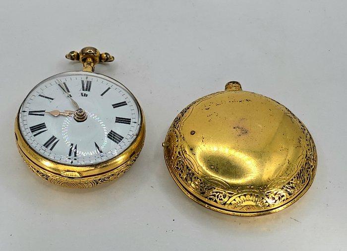 Jn Delafons London - vergoldete Spindeluhr - Stunden- und, Handtassen en Accessoires, Horloges | Heren