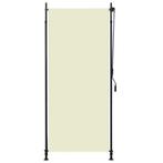 vidaXL Rolgordijn voor buiten 100x270 cm crème, Tuin en Terras, Zonneschermen, Verzenden, Nieuw