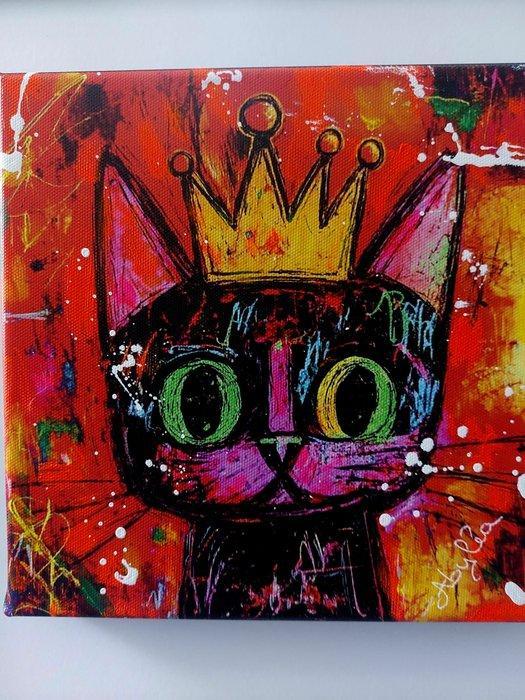 ABYLEA - CHAT BASQUIAT...BALTHAZAR, Antiek en Kunst, Kunst | Schilderijen | Modern