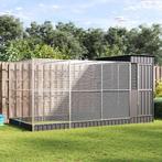 vidaXL Volière met verlengstuk zilver 416x203x216 cm staal, Dieren en Toebehoren, Verzenden, Nieuw