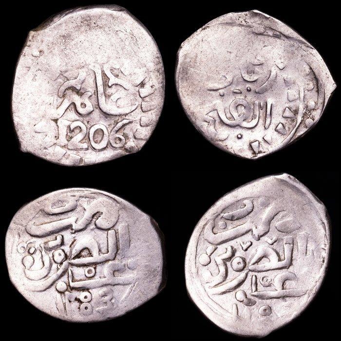 Marokko. Sidi Mohammed III. Lot comprising 2x Dirham, Postzegels en Munten, Munten | Europa | Niet-Euromunten