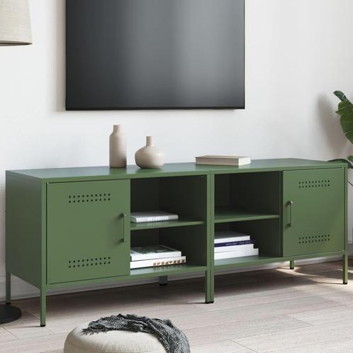 vidaXL Tv-meubelen 2 st 68x39x50,5 cm staal olijfgroen, Huis en Inrichting, Kasten |Televisiemeubels, Nieuw, Verzenden