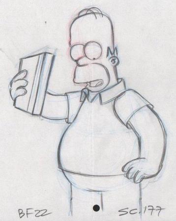 Matt Groening - 1 Original drawing - The Simpsons