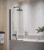 Badwand Torino 90 x 140 cm Zwart Badscherm Draaibaar 5 mm, Verzenden, Nieuw