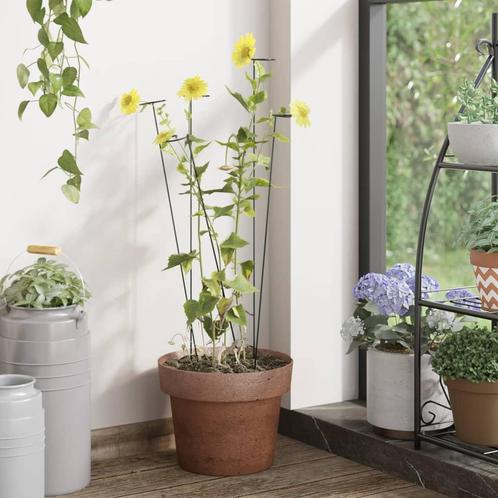 vidaXL Plantenstaken 20 st 40 cm staal donkergroen, Tuin en Terras, Bloembakken en Plantenbakken, Nieuw, Verzenden
