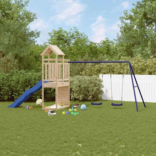 vidaXL Speelhuis massief grenenhout, Kinderen en Baby's, Speelgoed | Buiten | Speeltoestellen, Nieuw, Verzenden