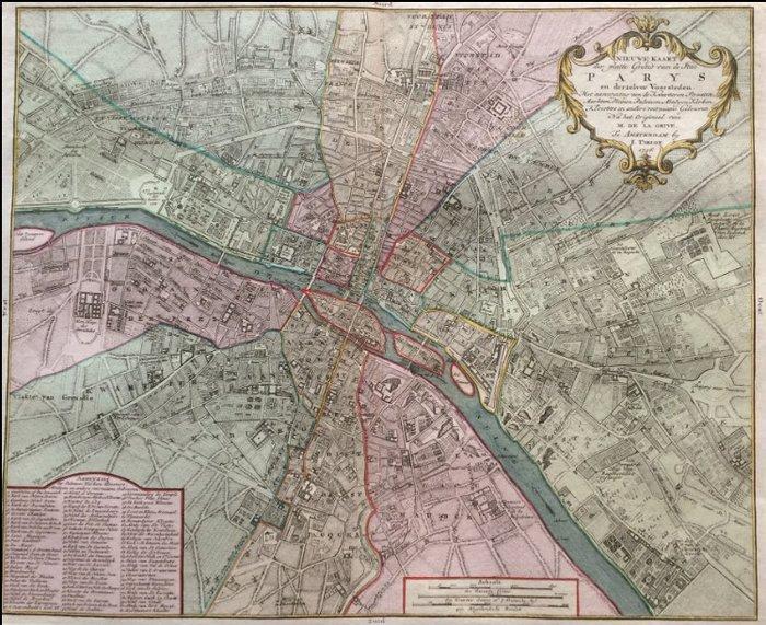 Frankrijk - Parijs; Isaak Tirion - Parys - 1751-1760, Boeken, Atlassen en Landkaarten