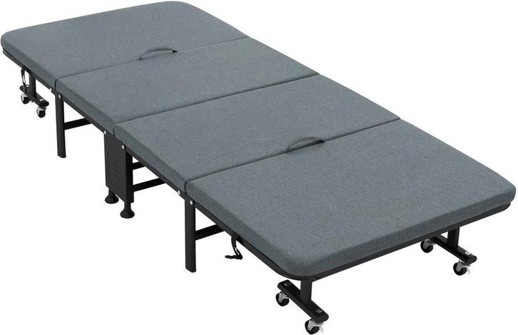 Logeerbed - Vouwbed - Inklapbaar - 80x190 cm - Grijs - ECD G, Huis en Inrichting, Woonaccessoires | Overige, Nieuw, Verzenden