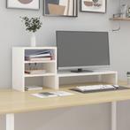 vidaXL Monitorstandaard 81x20x30 cm massief grenenhout wit, Computers en Software, Overige Computers en Software, Verzenden, Nieuw
