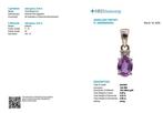 Hanger - 14 karaat Geel goud - 0.89ct. tw. Saffier - Diamant